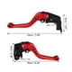 thumbnail image 3 of 1 Par Motocicleta Freno Embrague Manetas Plegables para Kawasaki Rojo, 3 of 6