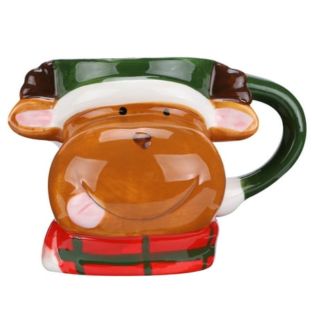 

1Pc Delicate Christmas Mug Kids Gift Reindeer Cup Creative Ceramic Cup