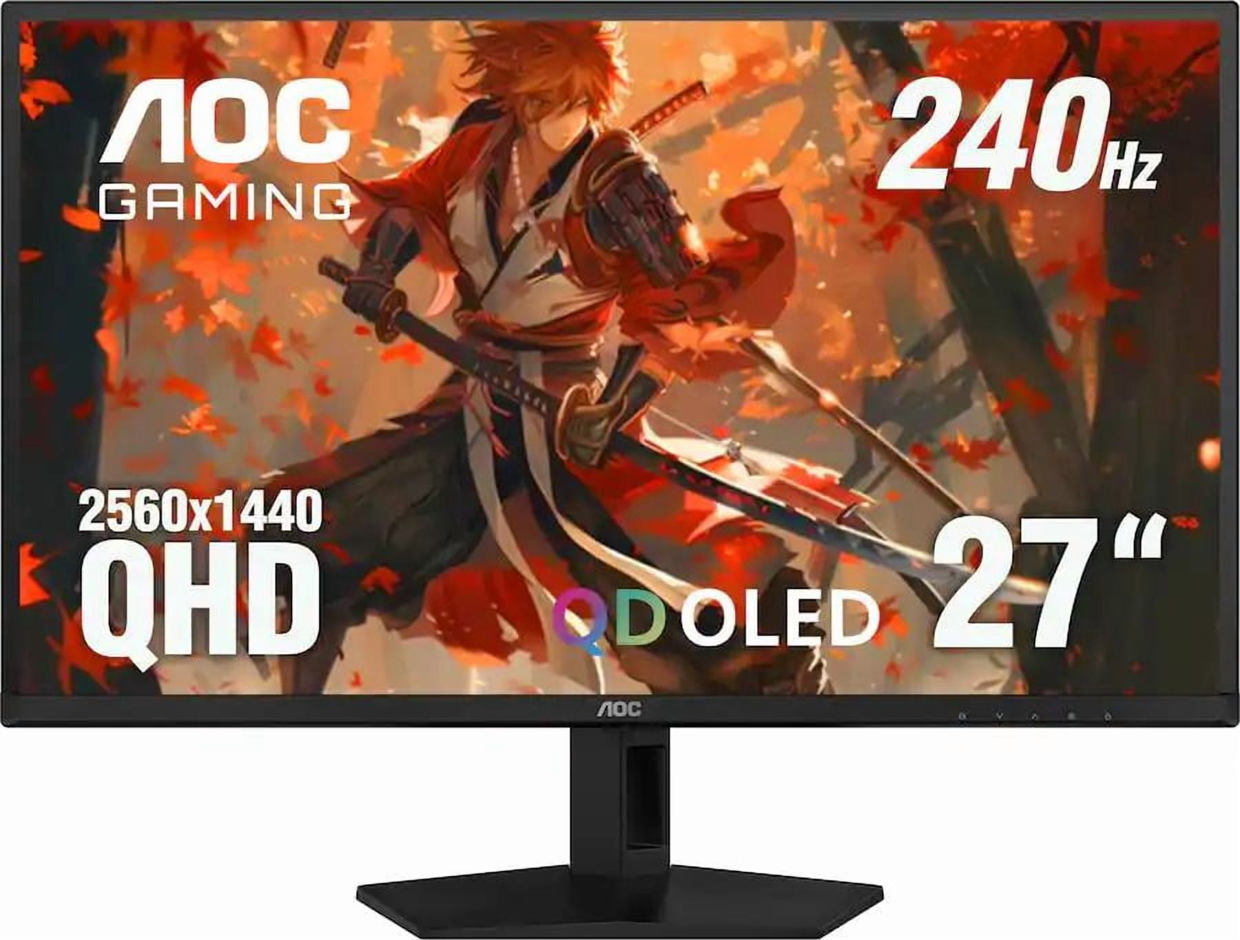 AOC - 27" QD-OLED, QHD, 240Hz Gaming Monitor - Black
