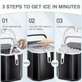 thumbnail image 4 of Antarctic Star Countertop Ice Maker,26lbs/24Hrs,9 Bullet Ice Cubes Every 6 Minutes,S/L,Self-Cleaning countertop ice Makers with Basket and Scoop,Perfect for Home, Kitchen, RV, Camping (Black), 4 of 14