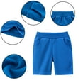 thumbnail image 3 of LYMAYTER Kids Toddler Boys Shorts Baby Cotton Elastic Shorts Boys Summer Casual Solid Colour Shorts Kids Pocket Quarter Shorts for 1-9T, 3 of 9