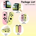thumbnail image 4 of Wireless Controller for Nintendo Switch, L/R Controllers Support Dual Vibration/Motion Control/Wake-up Function,Pink Yellow, 4 of 8