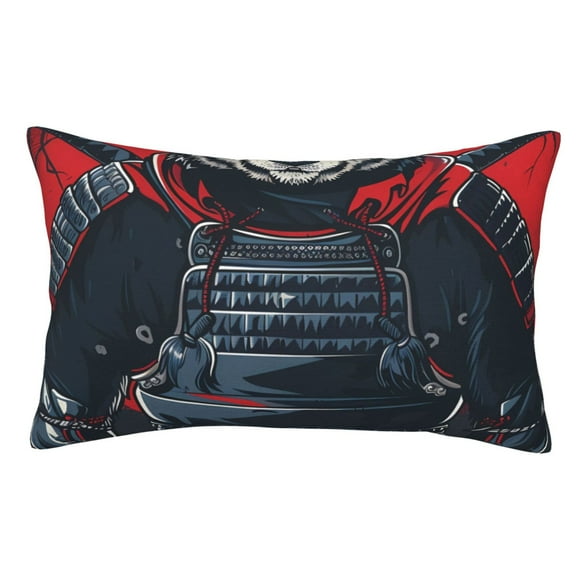 Naloa Red Black Eastern Panda Warrior Pattern Pillow Covers, Throw Pillow Case Cushion Covers,Cushion for Bedroom,Couch,Home-20"x30"