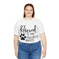 thumbnail image 3 of Women's Dog Rescue Shirt Who Rescued Who T-Shirt  Dog Rescue Gift, 3 of 4