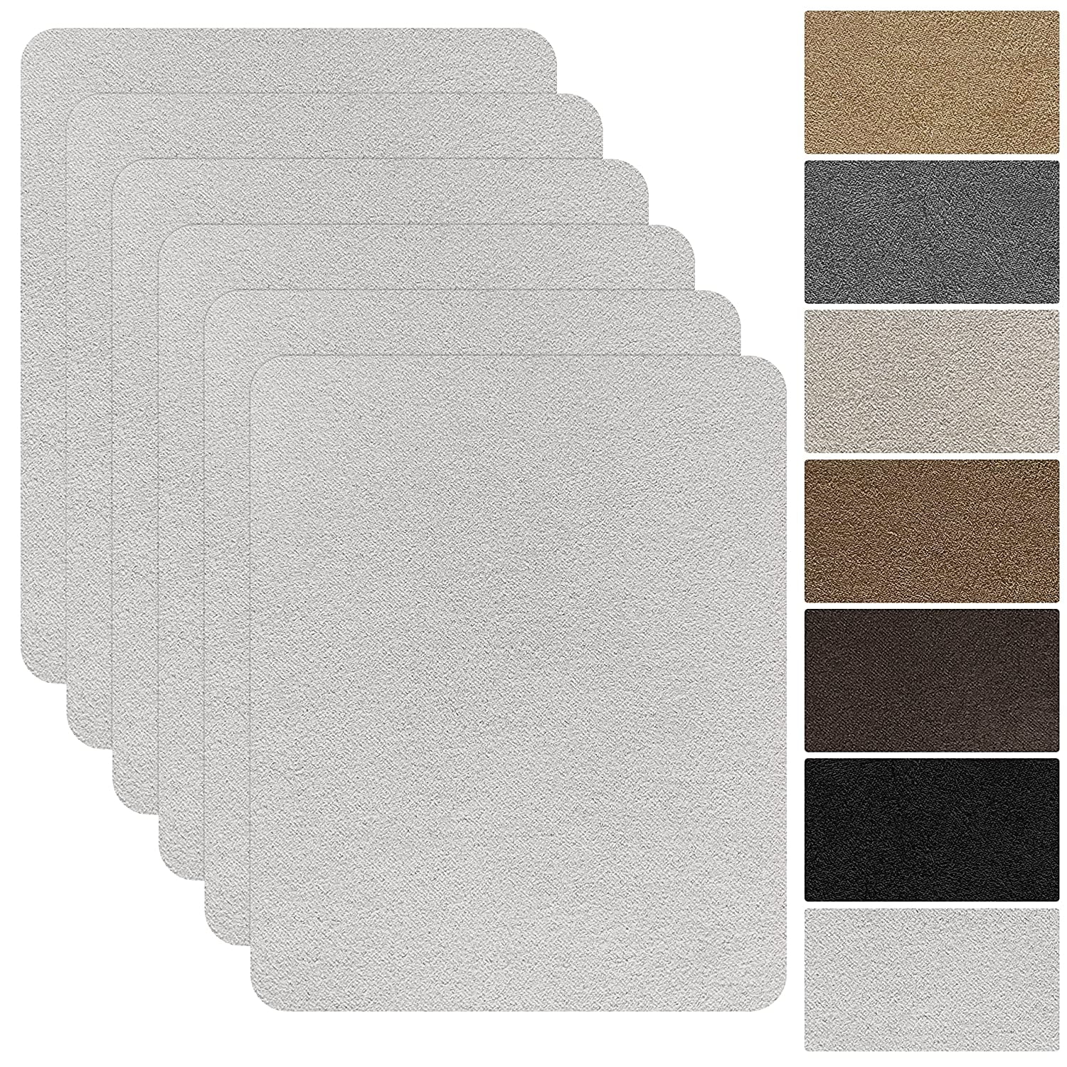 Sofa Fabric Repair Patch, 6 Piece Microfiber Patches, Self Adhesive