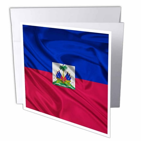 3dRose Haiti Flag, Greeting Cards, 6 x 6 inches, set of