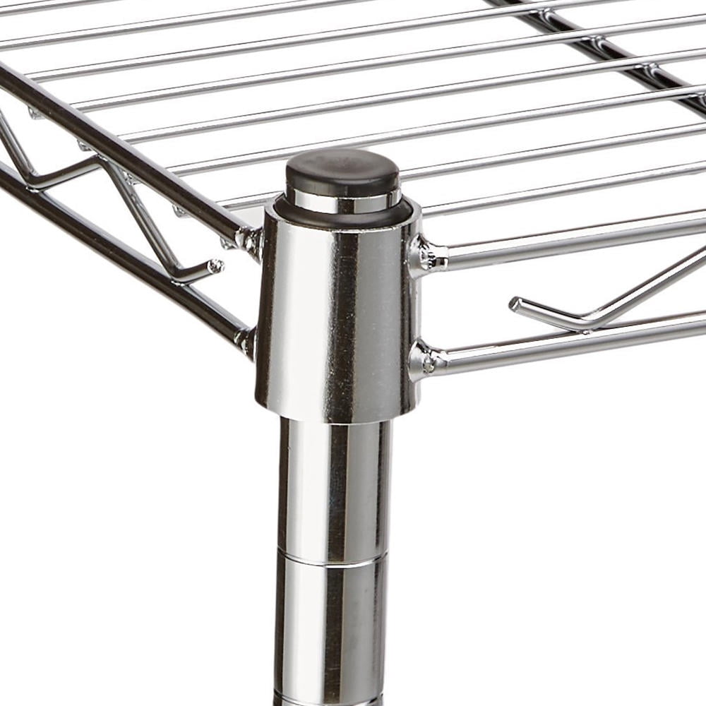 3 Tier Heavy Duty Adjustable Chrome Wire Shelving Storage Shelf System 3-tier-heavy-duty-adjustable-chrome-wire-shelving-storage-shelf-system
