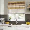 thumbnail image 4 of Vintage Yellow Wood Curtain Valances for Windows, Kitchen Valance Window Treatments Panel 2 Pack, Farmhouse Retro Wooden Plank Rod Pocket Short Curtains for Bathroom Bedroom 42 x 12 Inch, 4 of 8