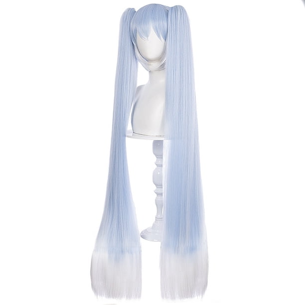 Disfraz de pelo sintético de Hatsune Miku para cosplay, anime