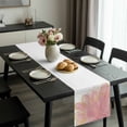 thumbnail image 2 of Pink Gold Table Runner 48 Inches Long, Boho Modern Abstract Minimalist Aesthetic Flower Kitchen Coffee Dining Table Decoration for Home Party Birthday Wedding Home Decor 13x48 Inches, 2 of 8