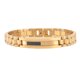 thumbnail image 5 of Pulsera de Metal Jadeshay Elegante de Acero Inoxidable Dorada, 5 of 8