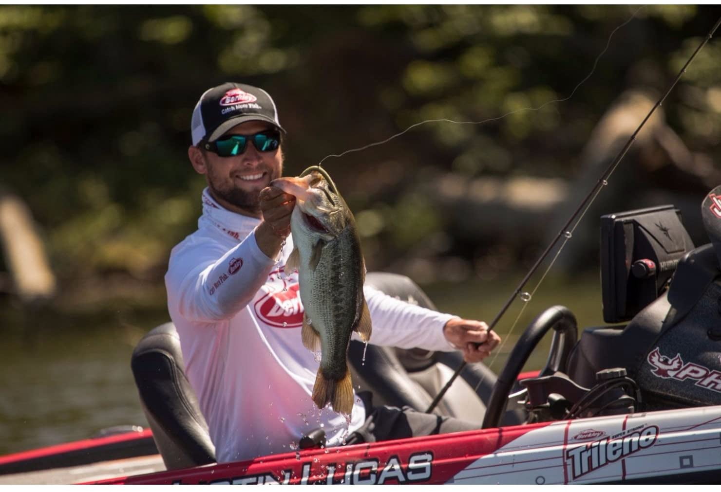 Berkley PowerBait® MaxScent The General Fishing Bait, Green Pumpkin Candy Red, 4in | 10cm, Soft Stick Bait with Irresistible Scent & Flavor, Classic Stick Bait Action, Deadly Bass Fishing Bait