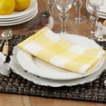 thumbnail image 3 of Fennco Styles Buffalo Plaid Checkered Classic Cotton Blend Tabletop Collection Napkins, Set of 4 - Dinner Napkins for Banquets, Christmas, Special Events and Home Décor, 3 of 5