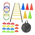 thumbnail image 4 of Colaxi Agility Ladder Portable Staircase Balance Jumping Obstacles Adjustable Rungs 44 Piece Yellow, 4 of 8