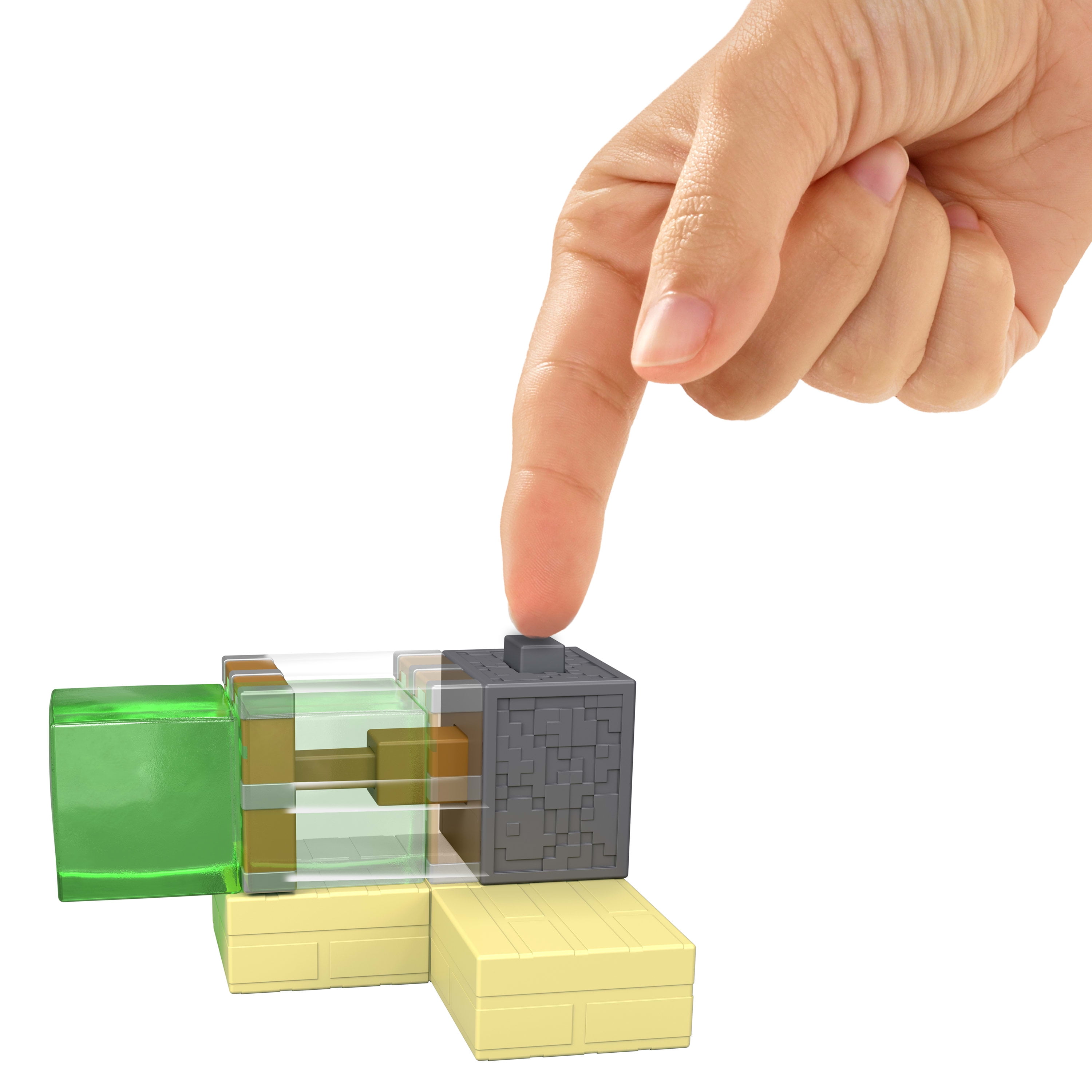 Minecraft Redstone Charged Sticky Piston Trap Set with Action Figure, Accessories & Moving Mechanism