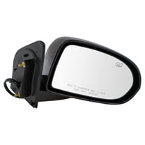 TRQ Mirror Power Heated Smooth Black Passenger Side RH for Jeep Compass MRA06872