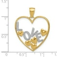 thumbnail image 2 of Pendentif Cœurs Flottants en Or Jaune Rhodié 14K & Rhodié, 2 of 2