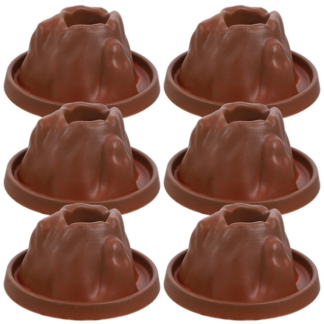 Miangastore 6pcs Small Simulation Volcano Model Science Project Diy Mini Volcano Small Volcano
