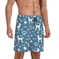 thumbnail image 2 of Kdxio Poodle Dog Print Mens Sleep Shorts Bottoms Soft Comfy Pajama Wear Pants with Drawstring Pockets, 2 of 7