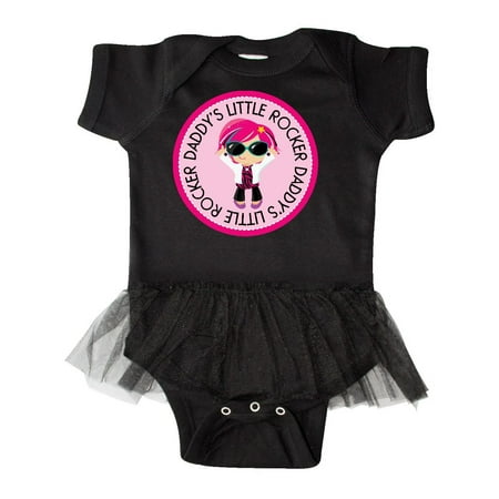 Daddys Little Rocker Girl Infant Tutu Bodysuit
