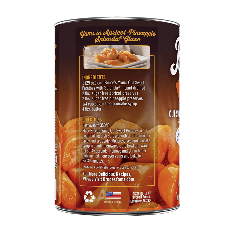 Bruce's Canned Yams Cut Sweet Potatoes in Splenda, 40 oz