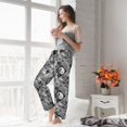 thumbnail image 4 of Uemuo Yin Yang With Black And White Pattern Women's Wide Leg Palazzo Lounge Pants with Pockets Light Weight Loose Comfy Casual Pajama Pants-Small, 4 of 9