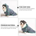 thumbnail image 5 of HOOWIFFY Warm Grey Pet Bathrobe Super Absorbent Dog Towel Wearable Coat for Winter Use, 5 of 5
