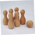 thumbnail image 4 of STRANDCHIC 1 Set Mini Bowling Game Set Beige Cylindrical Bottles for Kids' Party and Indoor Games, 4 of 8