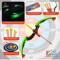 thumbnail image 6 of Toyvelt Bow and Arrow Set for Kids -Light Up Archery Toy Set -Includes 6 Suction Cup Arrows, Target & Quiver - Green 2 Pack, 6 of 6