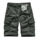 thumbnail image 2 of pstuiky Abreviatura para hombres, Pantalones cortos casuales de verano para hombre, de color liso, con múltiples bolsillos, cargo Pantalones cortos cargo, 2 of 3