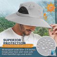 thumbnail image 2 of (gris Clair) Chapeau Hommes Femmes Protection Solaire T Protection Uv Outdoor Randonne Seau Chapeau Pliable Impermable Pour Voyage, Jardinier, 2 of 5