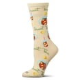 thumbnail image 2 of MeMoi Sweet Tea For Me Bamboo Blend Crew Sock - Womens - Female, 9-11, Sunshine, 2 of 4