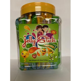 Jin Jin - Jelly Strip (Jelly Filled Straws in Assorted Flavors) - Net Wt.  14.1 Oz. 14.7 Ounce (Pack of 1)