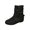 Black, variant on Women’s Ruched Slouch Ankle Boots, Metal Ring Buckle Strap Side Zipper Flat Short Booties, Soft Faux Suede Casual Shoes Brown 5.5(36)