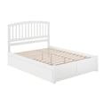 thumbnail image 4 of AFI Richmond Queen Wood Platform Bed with Headboard Footboard & Twin XL Trundle, White, 4 of 6