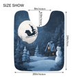 thumbnail image 2 of U-Shaped Toilet Mat Plush Bathroom Rug Mat Non Slip Bathroom Mats Mysterious Christmas Night Scene, 2 of 5