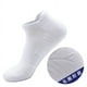 thumbnail image 1 of Zhuge 10 pares de calcetines invisibles de corte bajo hasta el tobillo, antideslizantes, para correr, deportivos, novedosos, informales, con forro invisible, color blanco, 1 of 2
