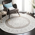 thumbnail image 2 of SAFAVIEH Marbella Beatrice Traditional Area Rug, Light Grey/Ivory, 4' x 6', 2 of 10