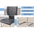 thumbnail image 6 of Comfortable Dark Gray PU Dining Chairs with Ergonomic Backrest, 6 of 6