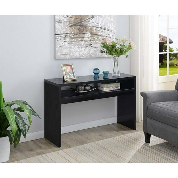 Convenience Concepts Northfield Deluxe Console Table in Black Wood Finish