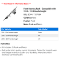 thumbnail image 2 of Front Steering Rack - Compatible with 2010 - 2014 Honda Insight 2011 2012 2013, 2 of 2