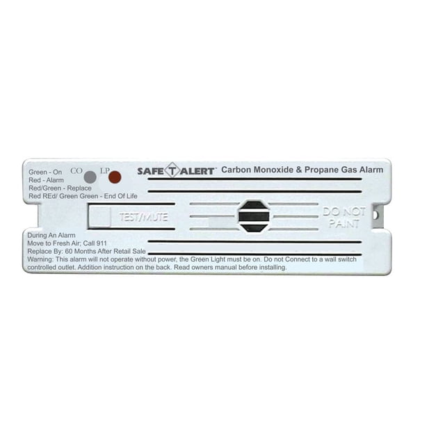 Alarma dual LP/CO Safe-T-Alert 35-741-WT de 12 V, montaje en superficie