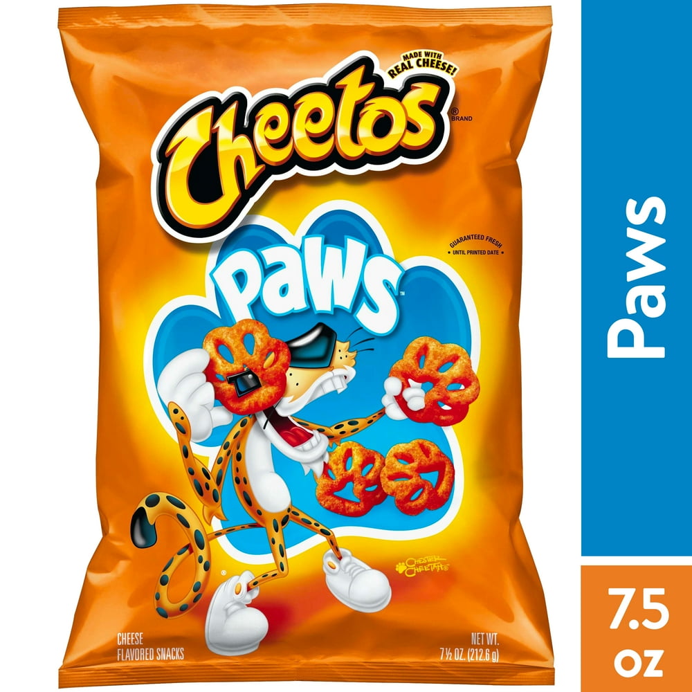 Cheetos Paws Cheese Flavored Snacks, 7.5 oz Bag