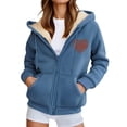 thumbnail image 2 of Veste à Capuche Zippée Chaude pour Femmes pour un Usage Quotidien Décontracté en Automne et Hiver, 2 of 4