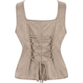 thumbnail image 4 of Renaissance Pirate Vest Women Medieval Steampunk Viking Costume Lace Up Waistcoat, 4 of 5