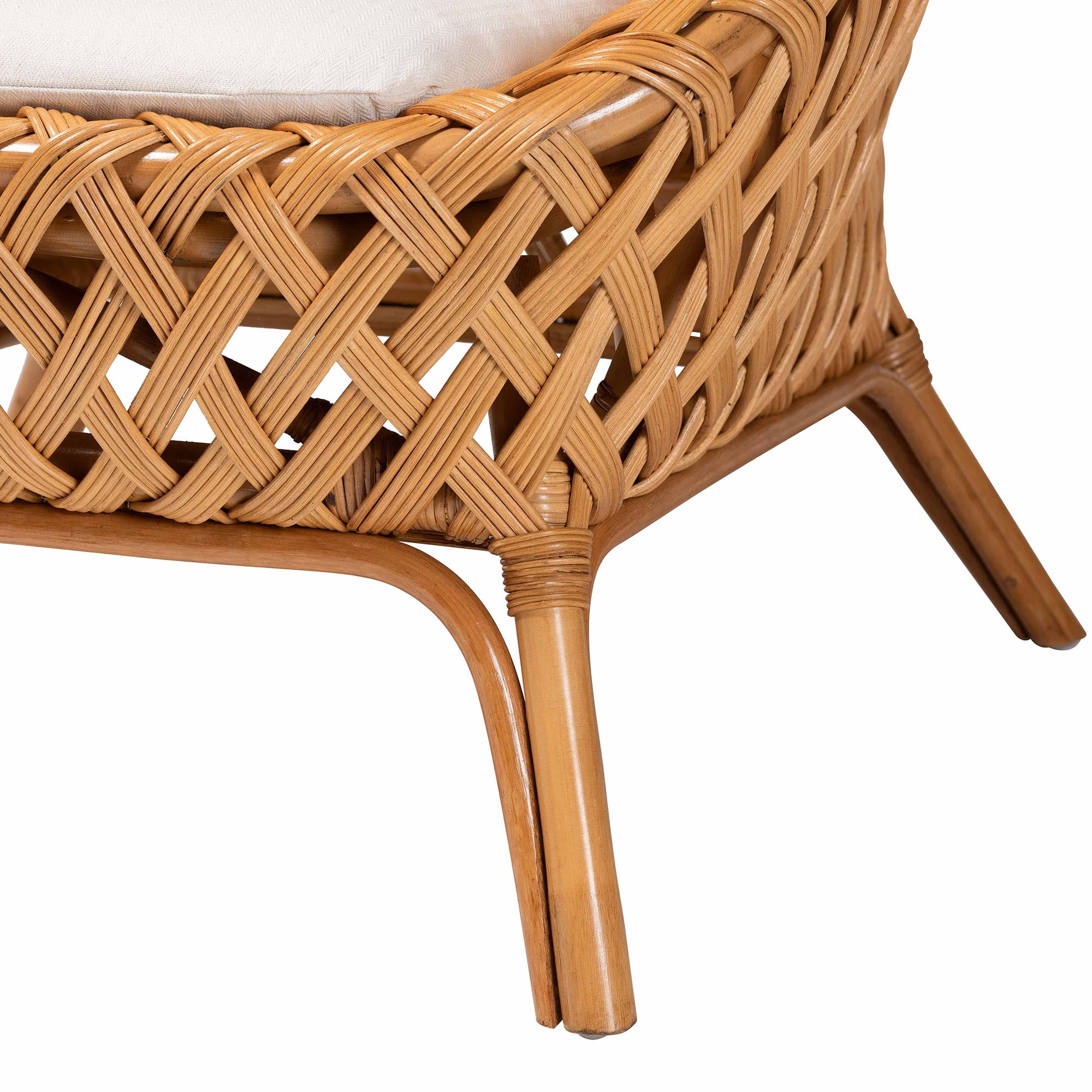 bali & pari Robista Boho Accent Chair, Light Honey