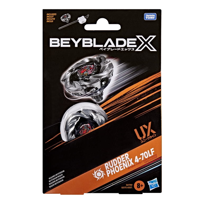 Beyblade X Rudder Phoenix 4-70LF UX Starter Pack with Attack Top