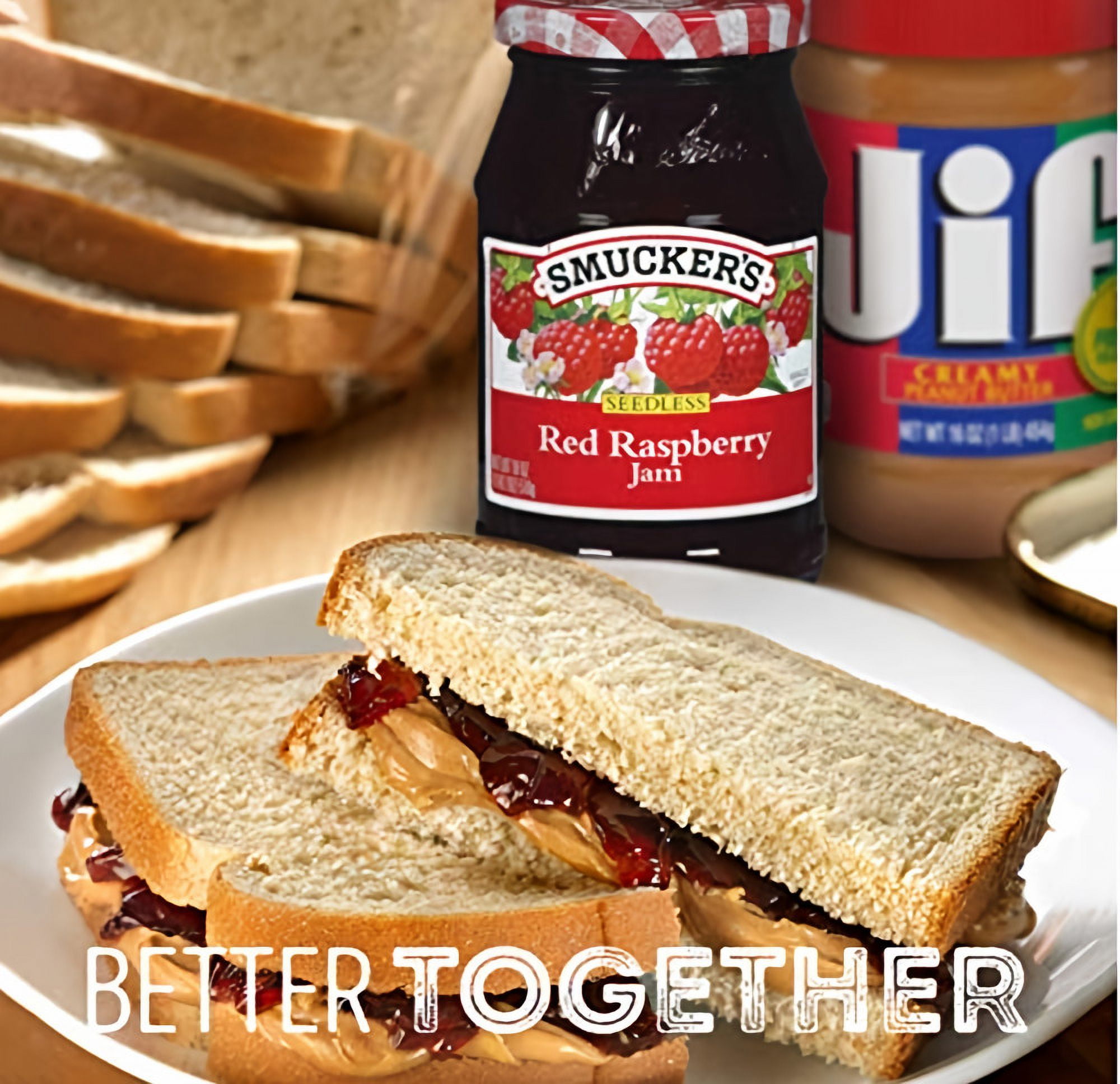 Smucker's Red Raspberry Jam 18 oz. (Pack of 10)