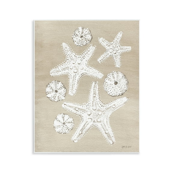 Stupell Industries Sandy Beach Treasures Coastal Painting Unframed Art Print Wall Art, 11 x 14