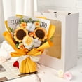 thumbnail image 5 of 100Fens Completed Crochet Flowers Bouquet Knitted Bouquet Crochet Artificial Flowers Of Sunflowers Daisy For Mother'S Day Birthday Wedding Home Decor Gifts For Mom, 5 of 6